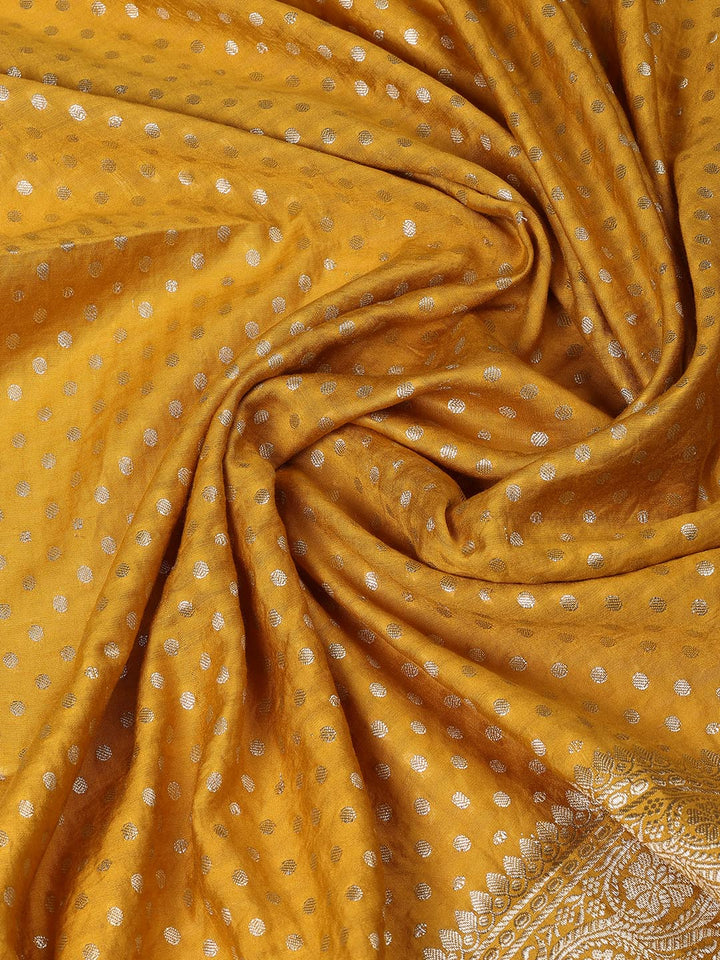 Floral Woven Chanderi Unstitched Suit With Dupatta