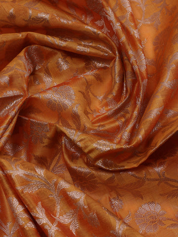 Woven Banarasi Chanderi Unstitched Suit With Dupatta