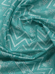 Printed Cotton Blend Unstitched Suit With Dupatta