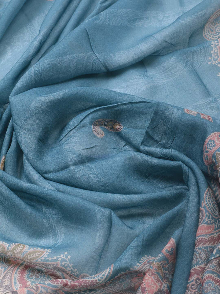 Printed Muslin Unstitched Suit With Dupatta