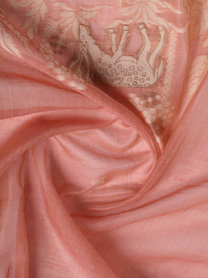 Woven Chanderi Unstitched Suit With Dupatta