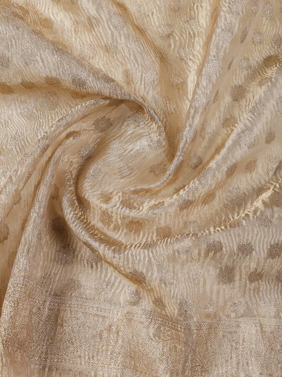 Woven Tissue Unstitched Suit With Dupatta
