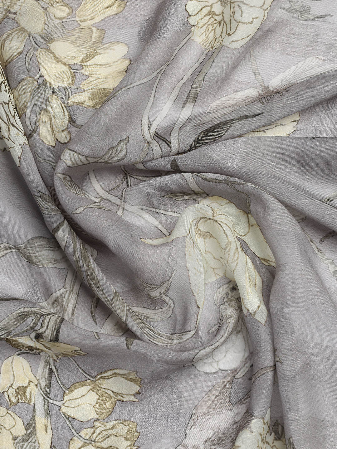 Embroidery Linen Unstitched Suit With Dupatta