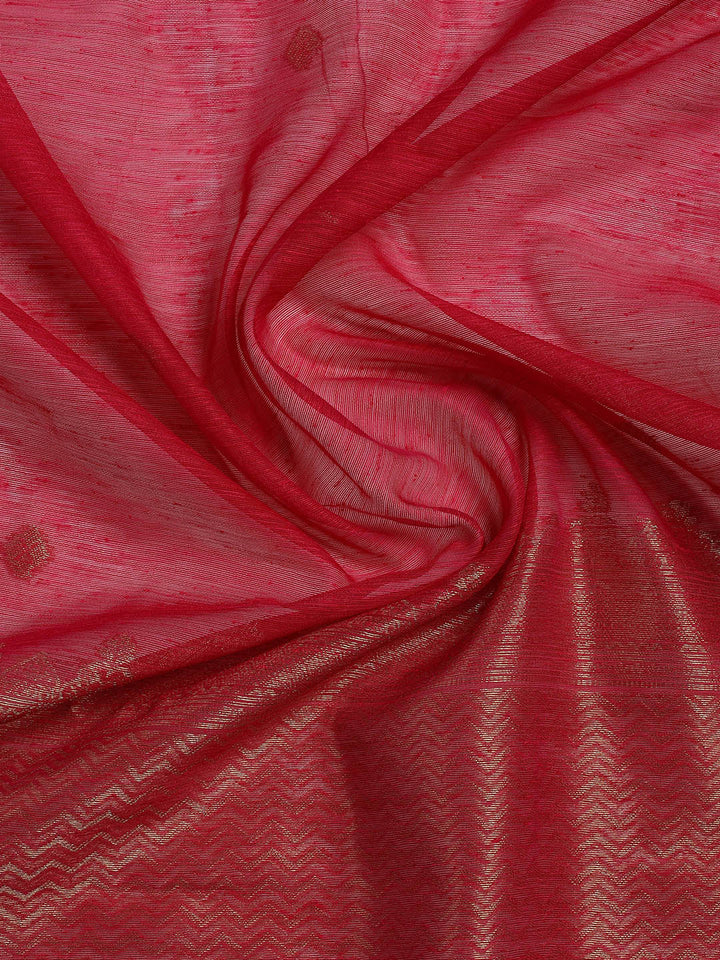 Woven Chanderi Unstitched Suit Piece With Dupatta