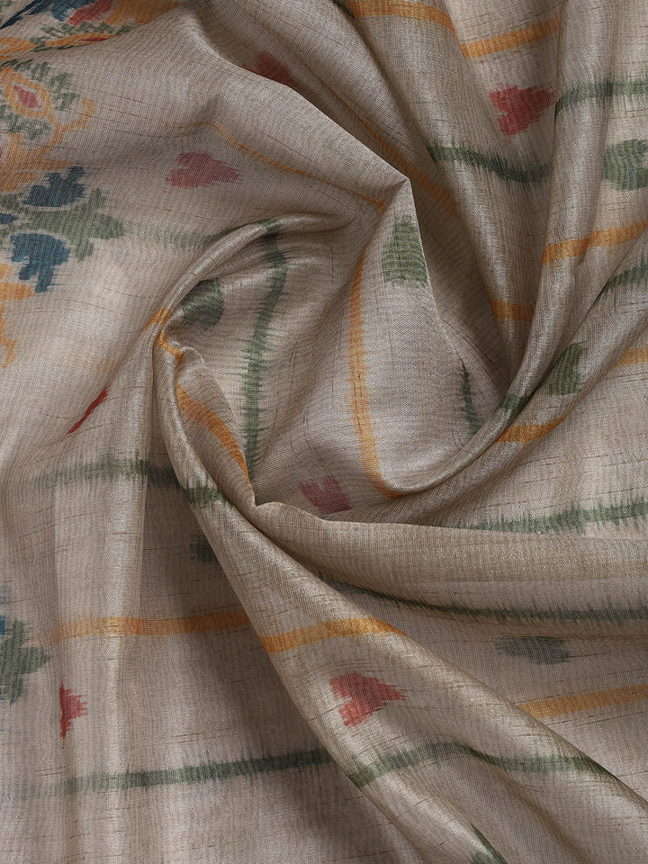 Woven Chanderi Unstitched Suit With Dupatta