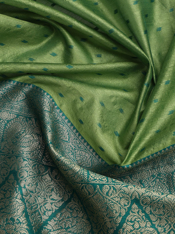 Woven Chanderi Unstitched Suit With Dupatta