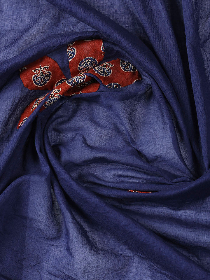 Printed Cotton Blend Unstitched Suit With Dupatta