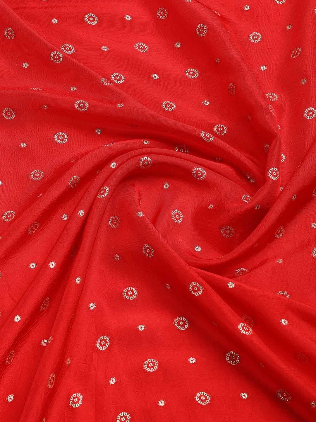 Embroidered Art Silk Unstitched Suit Piece With Dupatta