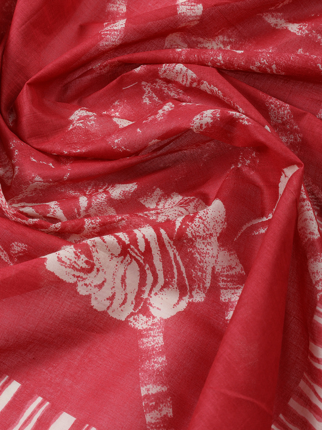 Printed Cotton Blend Unstitched Suit With Dupatta