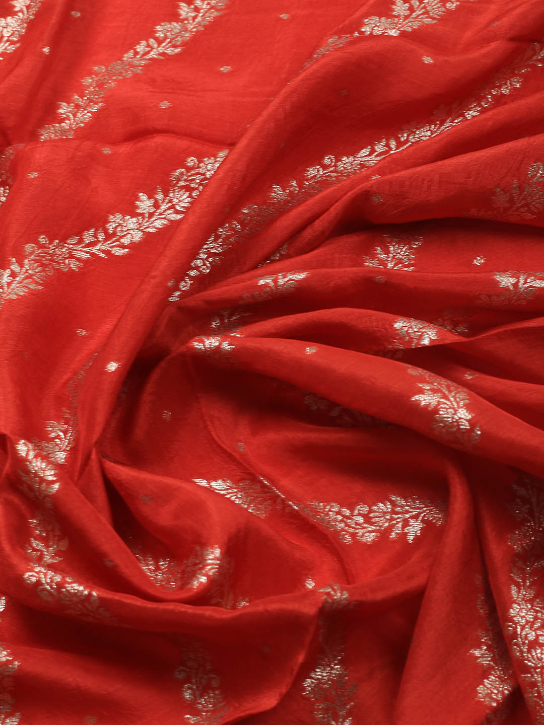 Embroidery Chanderi Unstitched Suit With Dupatta