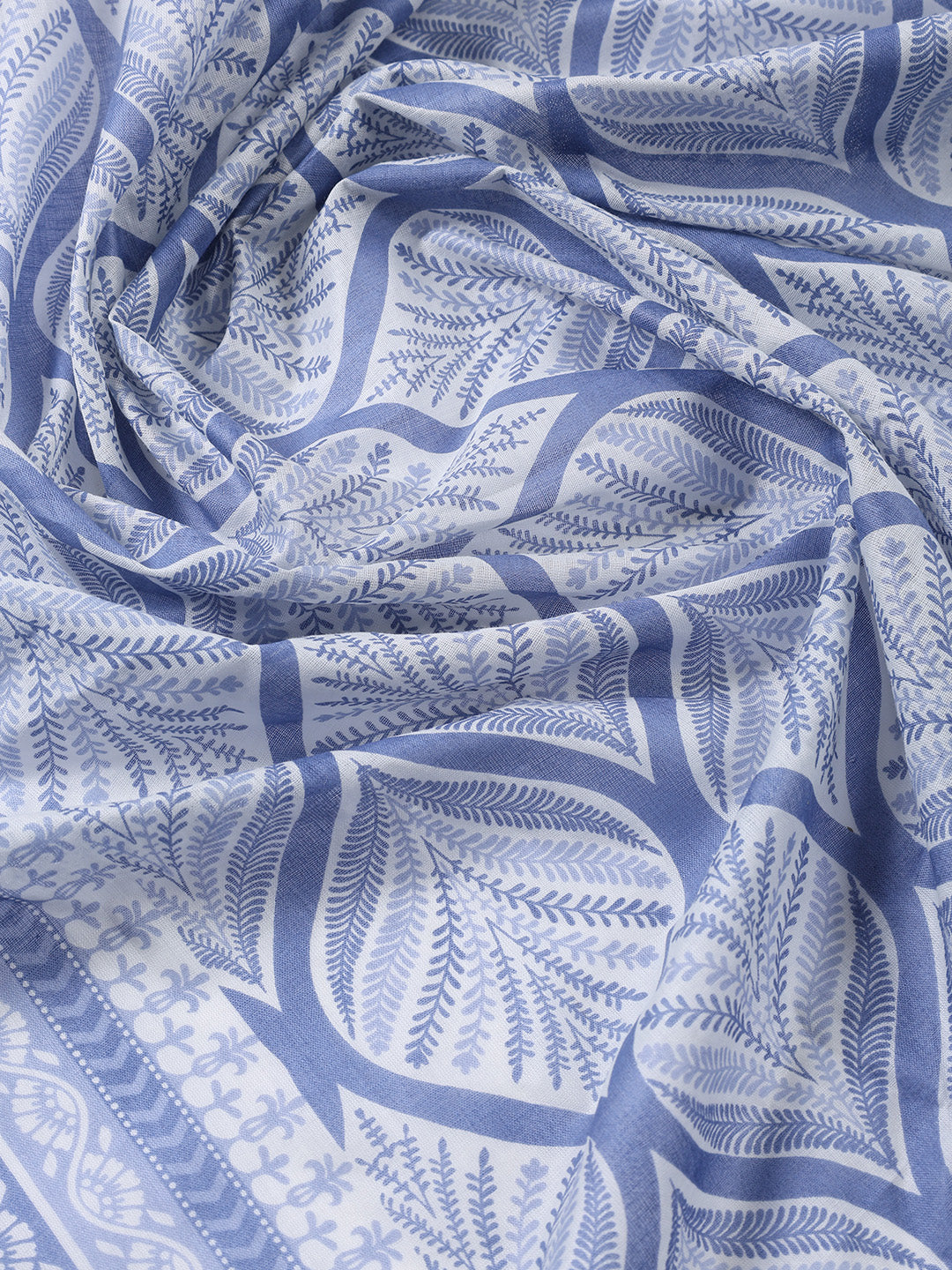 Printed Cotton Blend Unstitched Suit With Dupatta