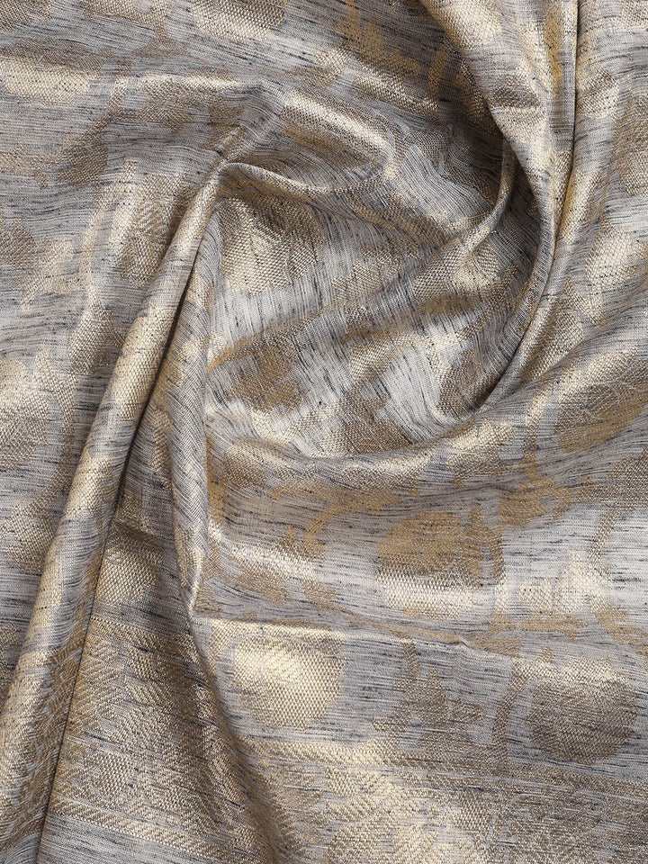 Embroidered Chanderi Unstitched Suit Piece With Dupatta