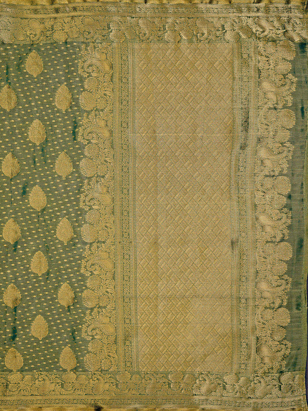 Zari Jaal Cotton Woven Saree