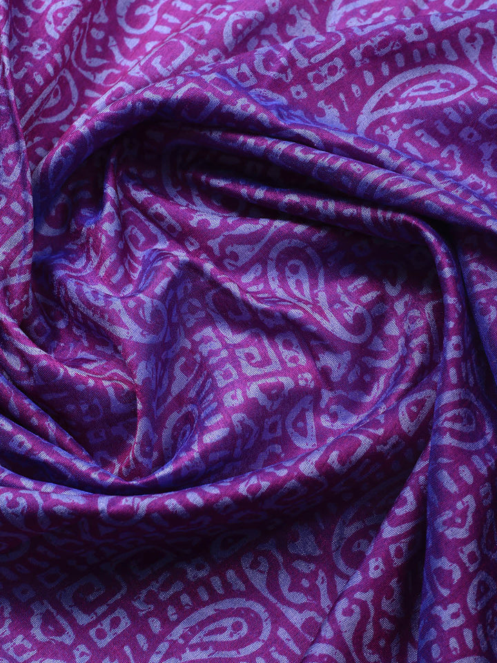 Art Silk Unstitched Suit Piece With Dupatta
