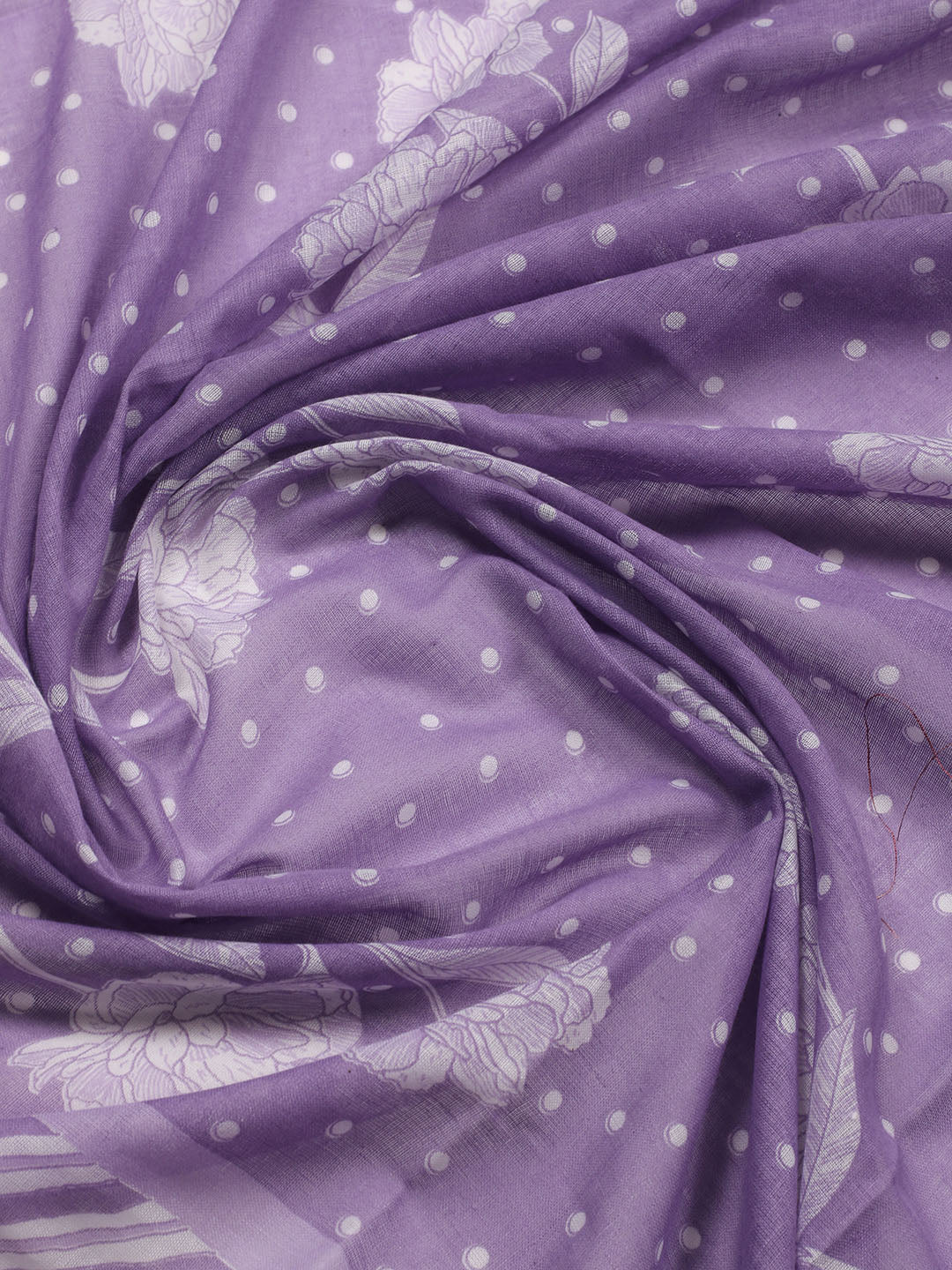 Neck Patti Cotton Blend Unstitched Suit With Dupatta