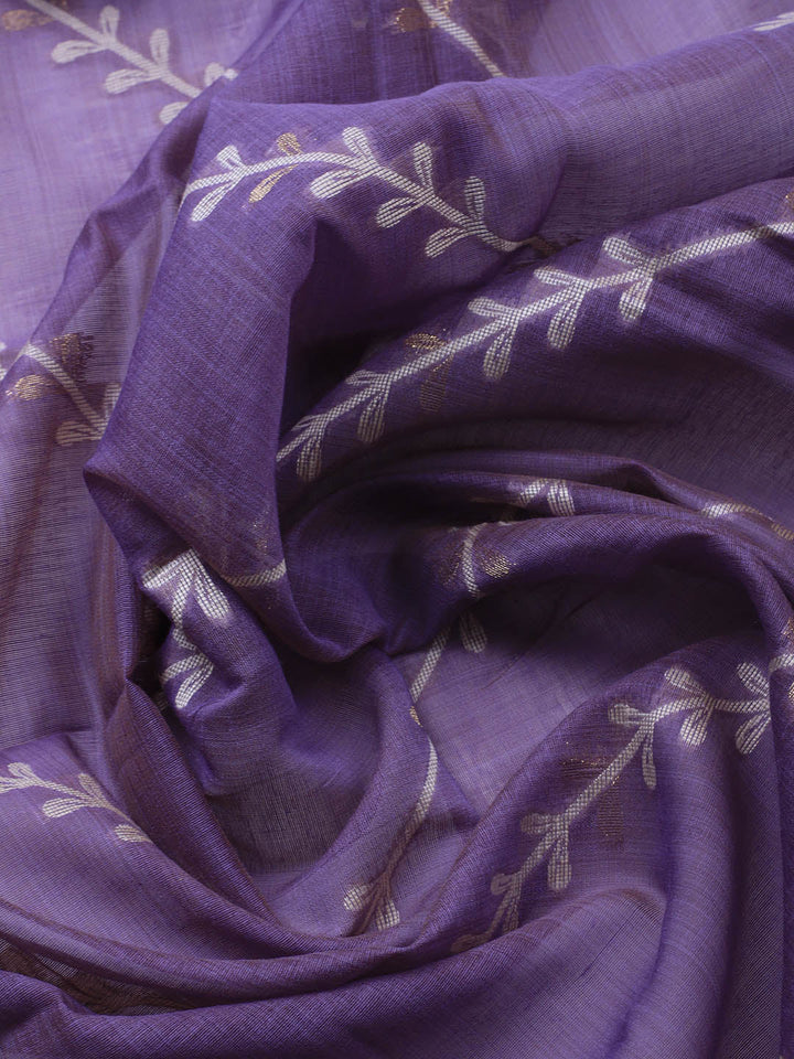 Neck Embroidery Chanderi Unstitched Suit With Dupatta