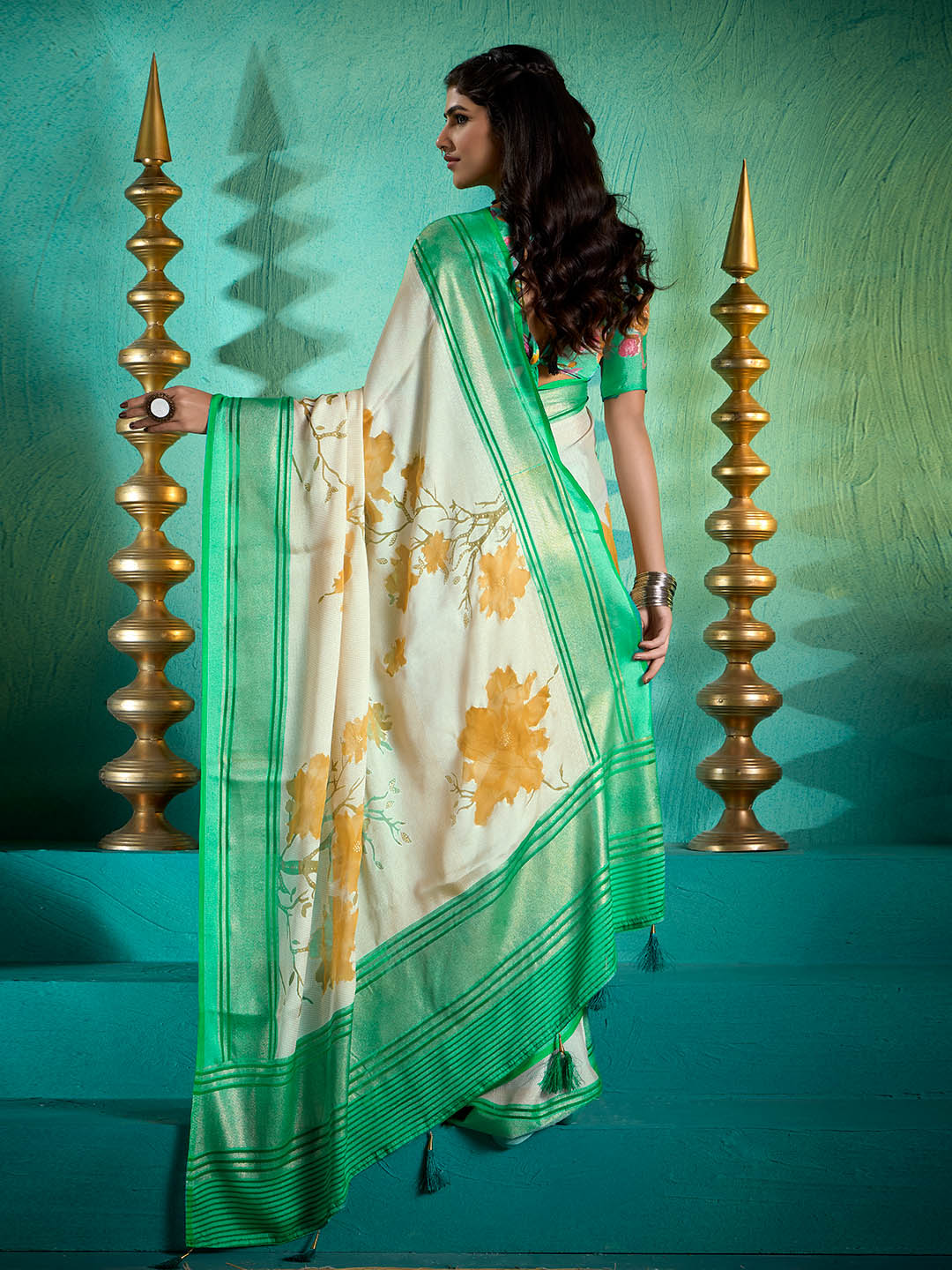 Digital Floral Printed Georgette Saree