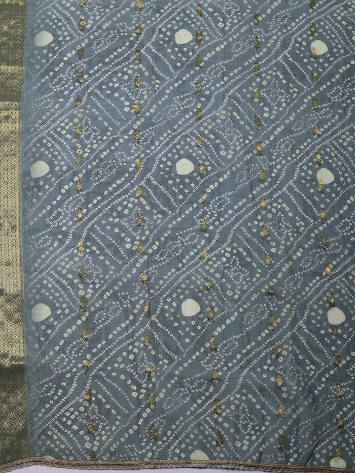 Embroidered Cotton Unstitched Suit With Pant &amp; Dupatta