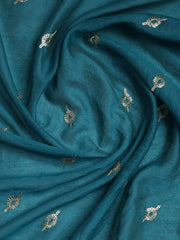 Embroidered Cotton Blend Unstitched Suit Piece With Dupatta