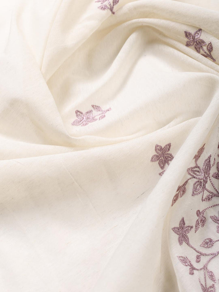 Plain Cotton Blend Unstitched Suit Piece With Dupatta
