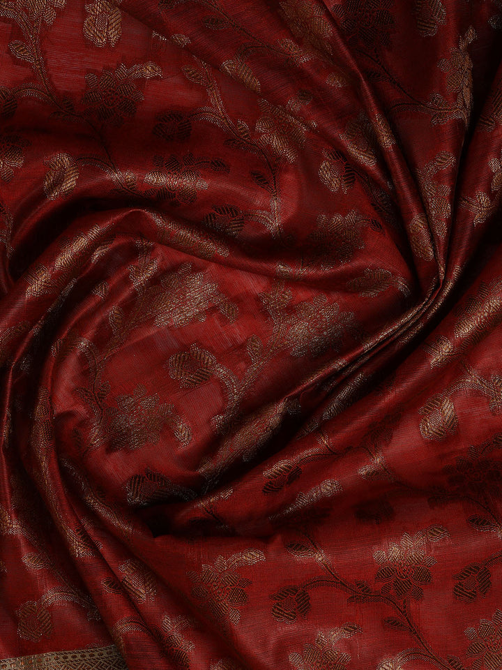 Banarasi Chanderi Unstitched Suit With Dupatta