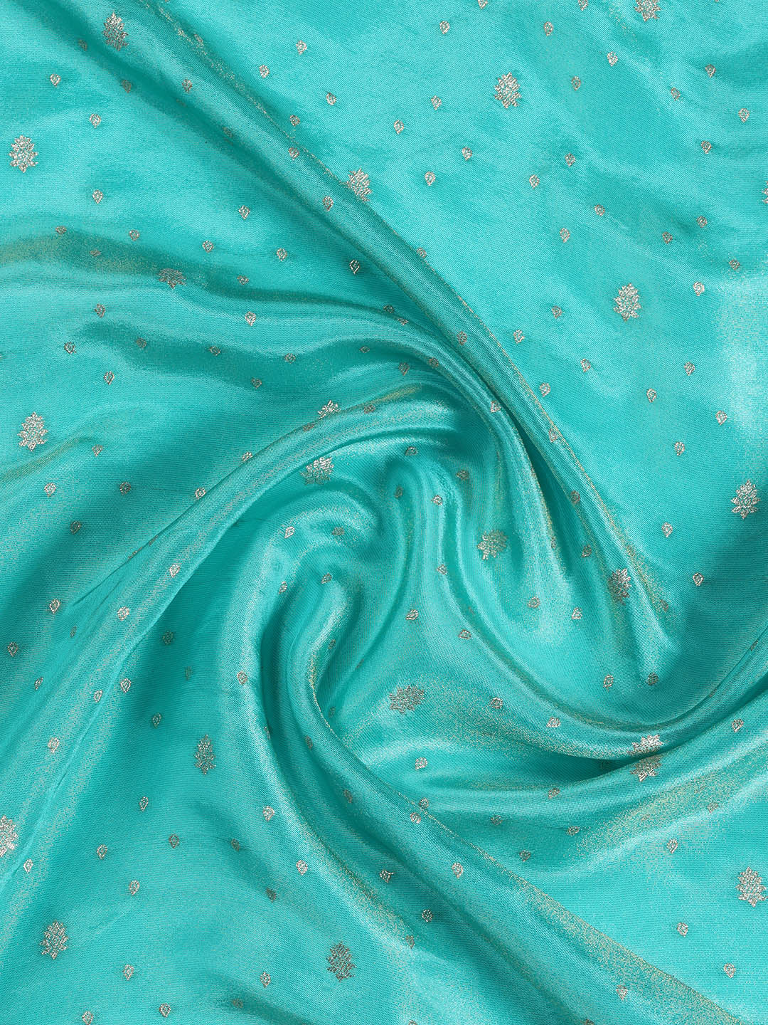 Embroidered Art Silk Unstitched Suit Piece With Dupatta