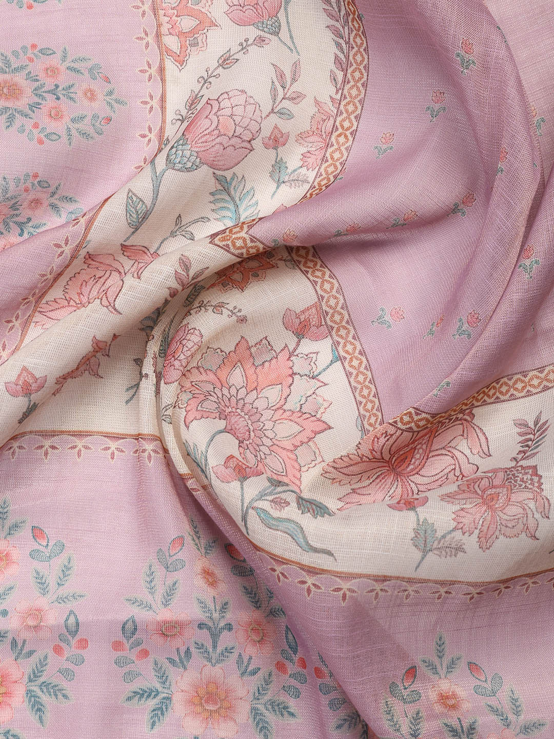 Printed Tissue Unstitched Suit Piece With Dupatta