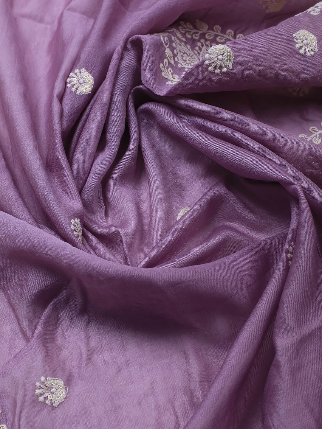 Embroidery Cotton Blend Unstitched Suit With Dupatta