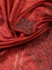 Printed Cotton Blend Unstitched Suit Piece With Dupatta