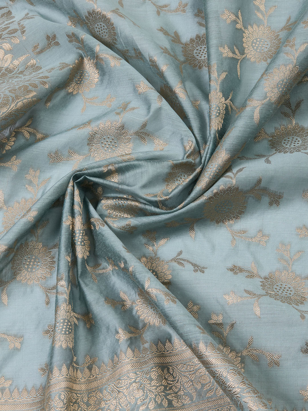 Woven Chanderi Unstitched Suit With Dupatta
