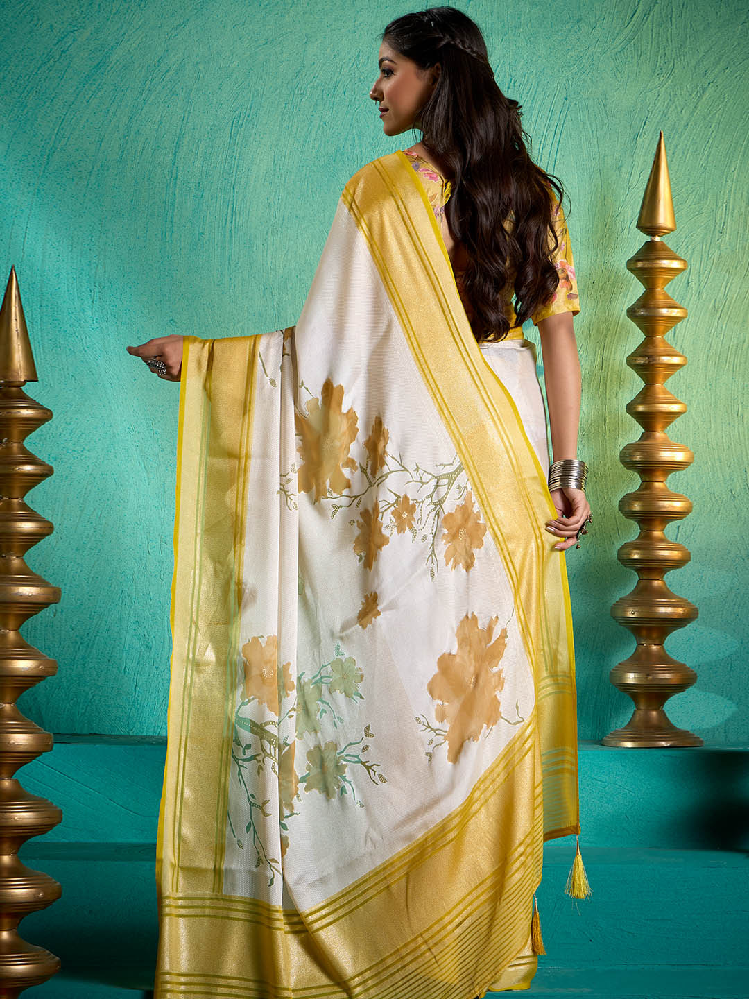 Digital Floral Printed Georgette Saree