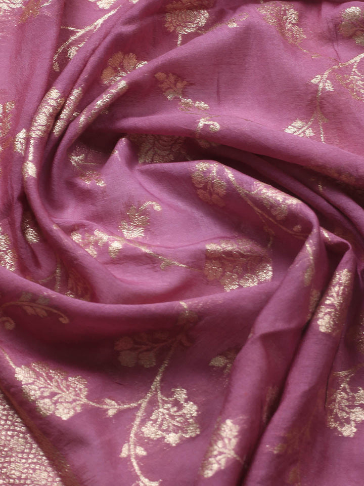Neck Embroidery Chanderi Unstitched Suit With Dupatta