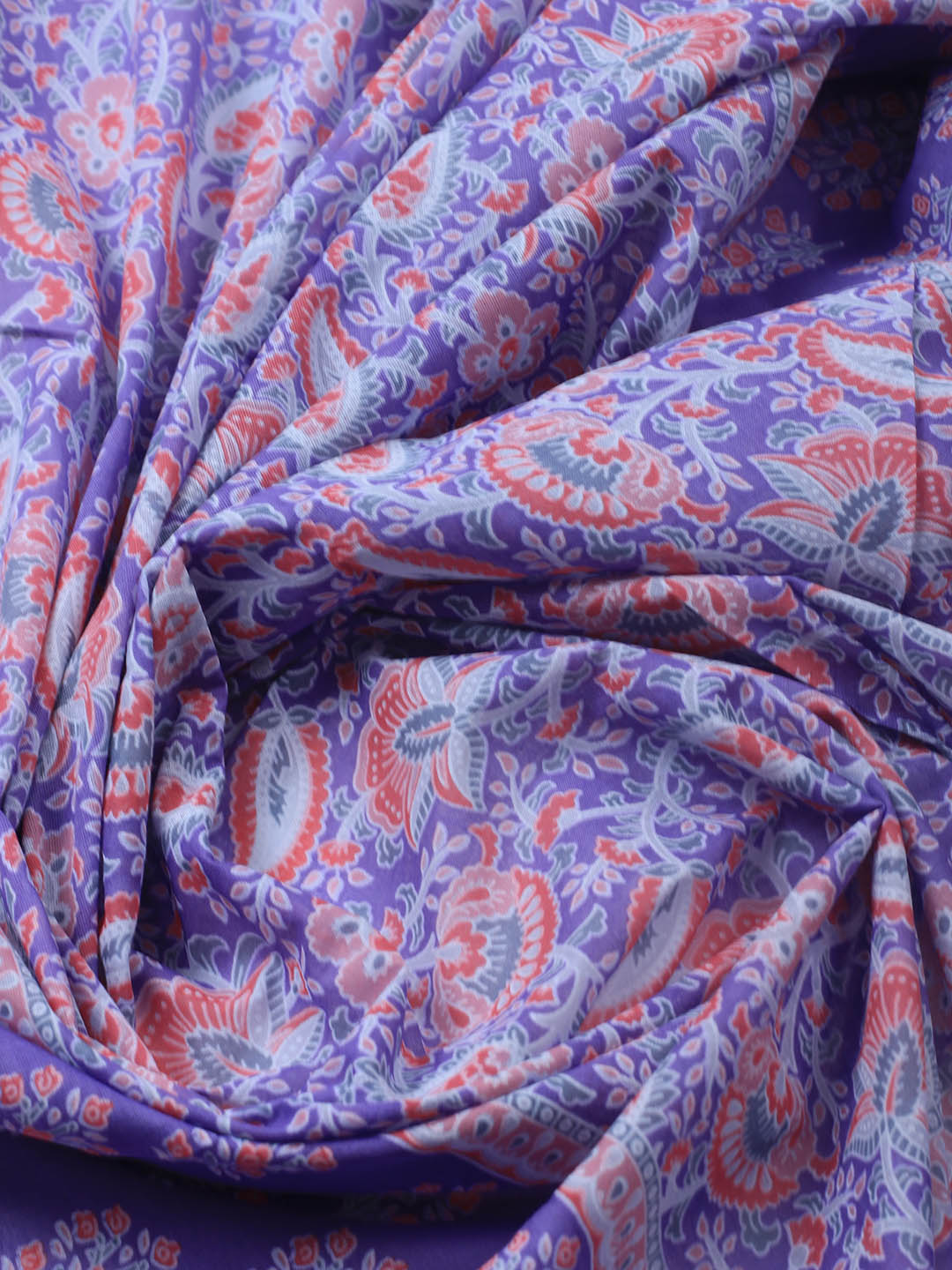 Printed Cotton Blend Unstitched Suit Piece With Dupatta