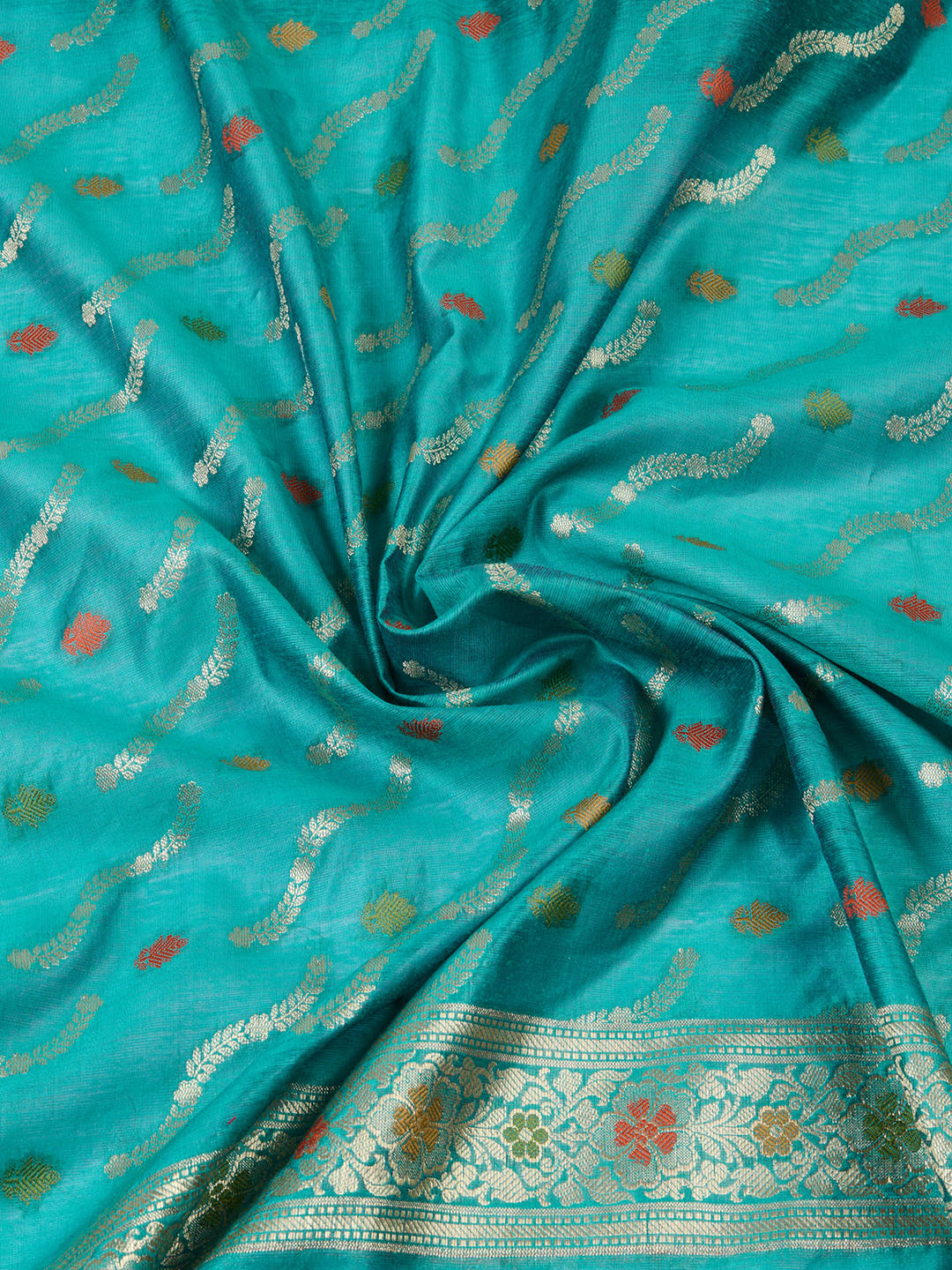 Woven Chanderi Unstitched Suit With Dupatta