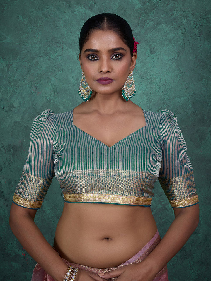 Zari Ethnic Motifs Woven Linen Saree
