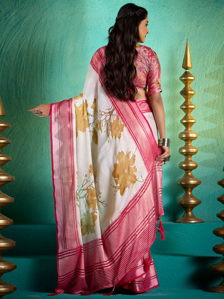 Digital Floral Printed Georgette Saree