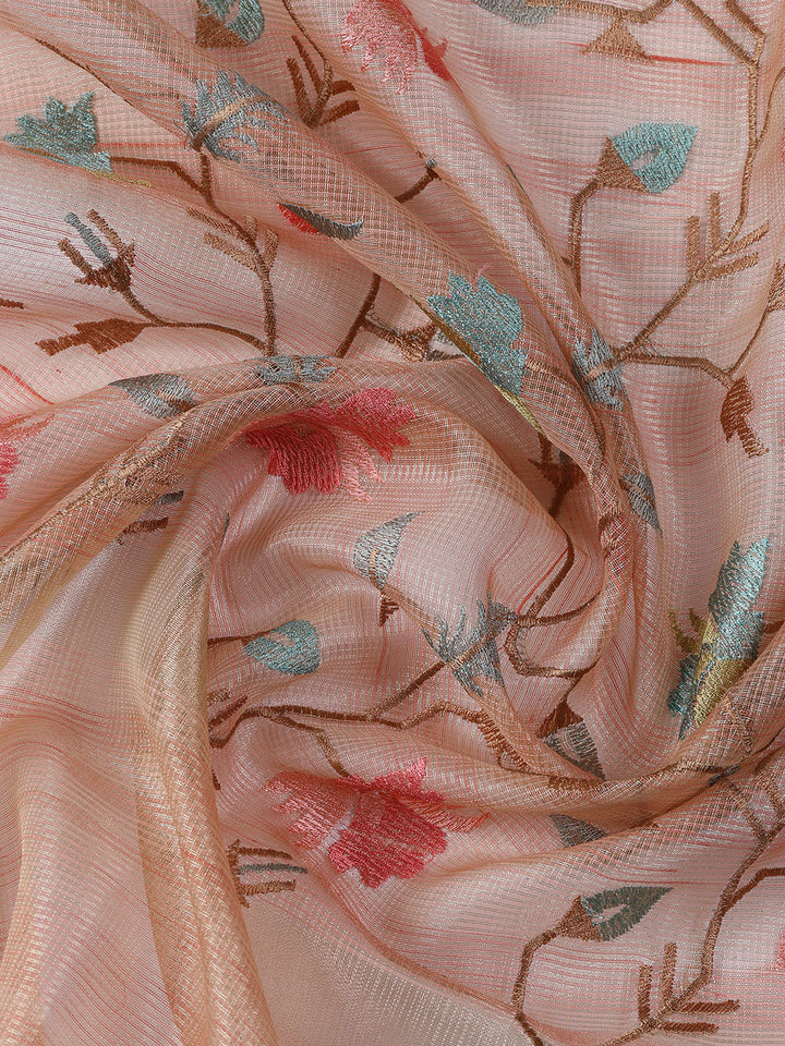 Woven Tissue Unstitched Suit With Dupatta