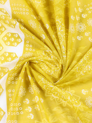 Neck Patti Cotton Blend Unstitched Suit With Dupatta