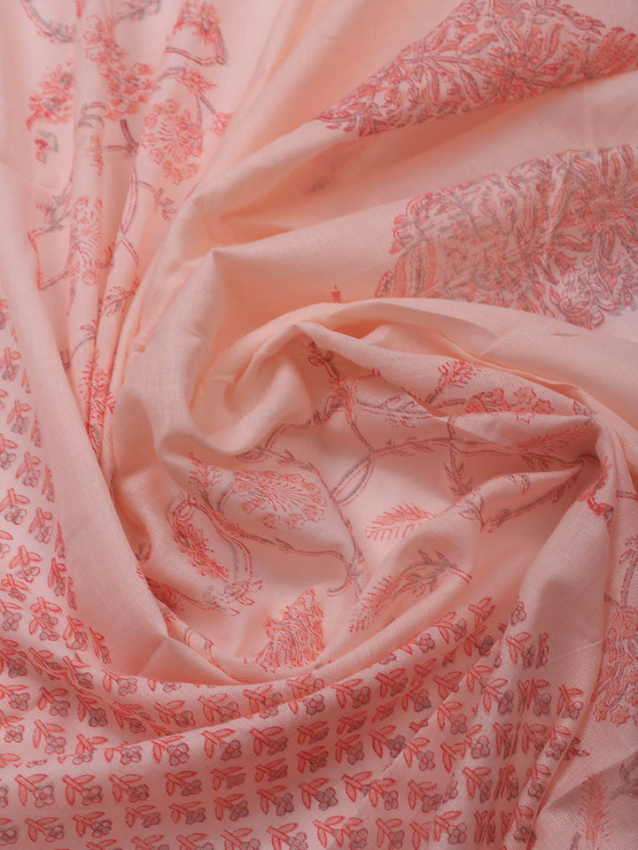 Printed Cotton Blend Unstitched Suit Piece With Dupatta