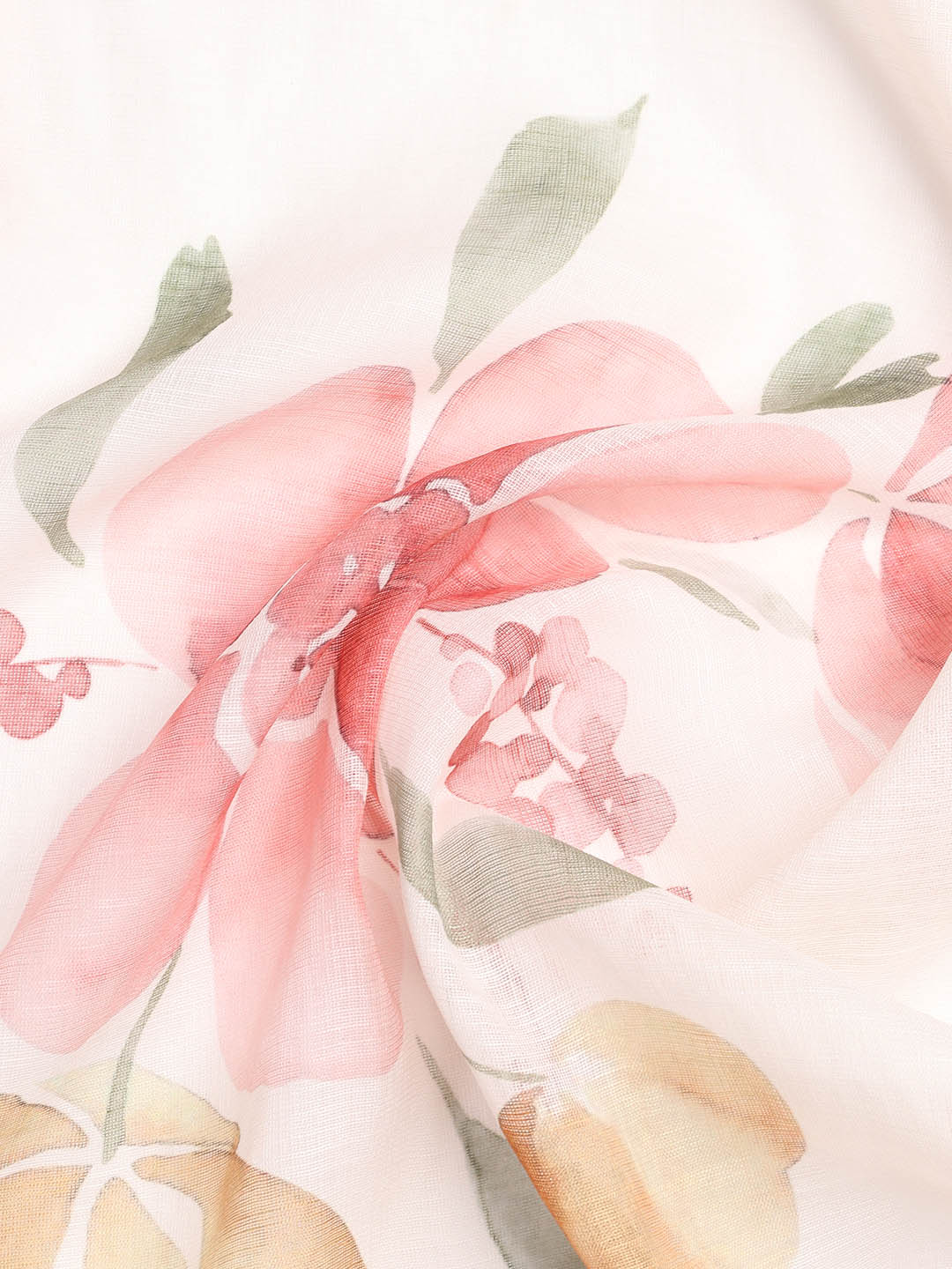 Printed Linen Unstitched Suit With Dupatta