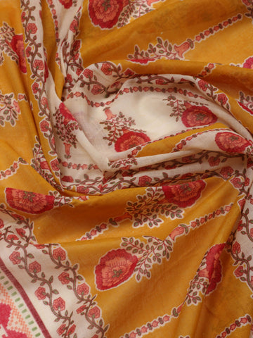 Printed Cotton Unstitched Suit With Dupatta