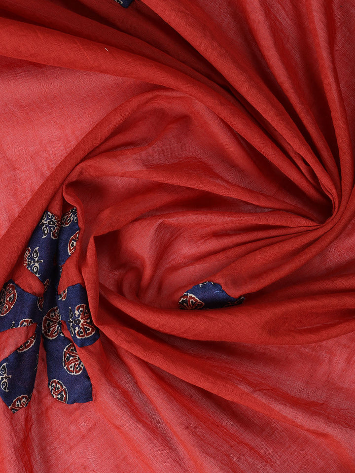 Printed Cotton Blend Unstitched Suit With Dupatta