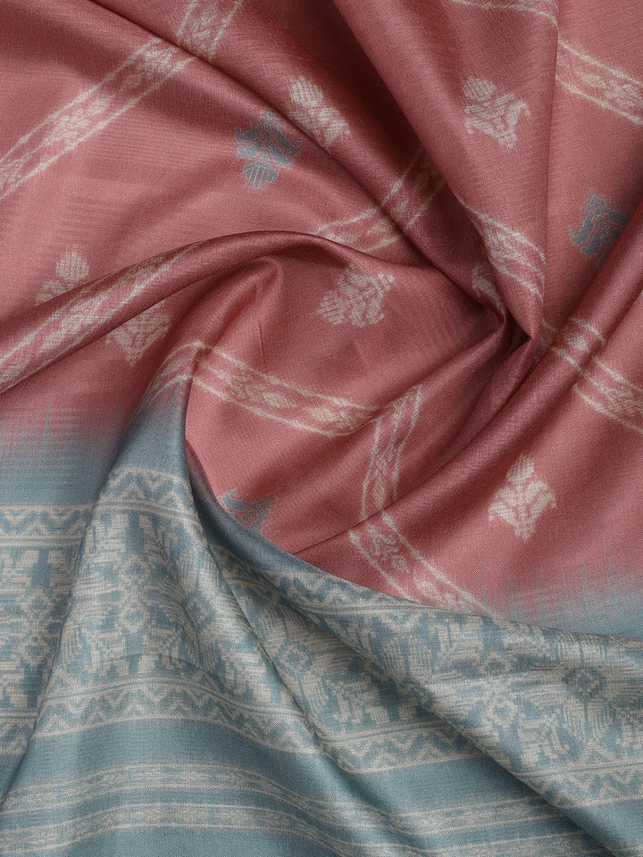 Embroidered Chanderi Unstitched Suit Piece With Dupatta