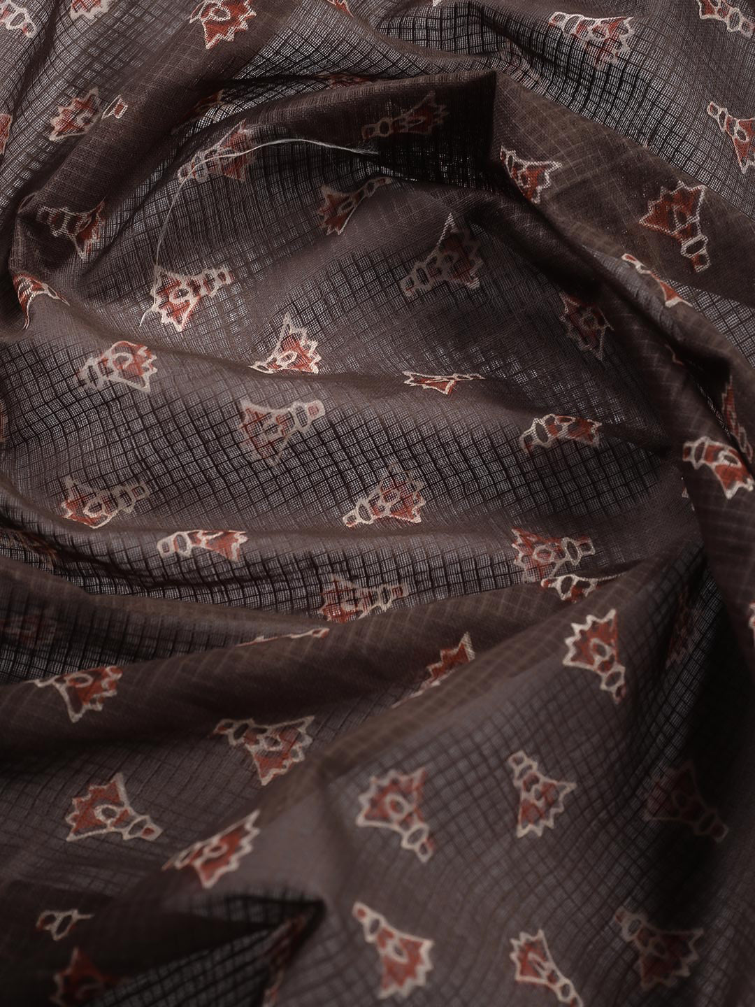 Printed Cotton Blend Unstitched Suit Piece With Dupatta