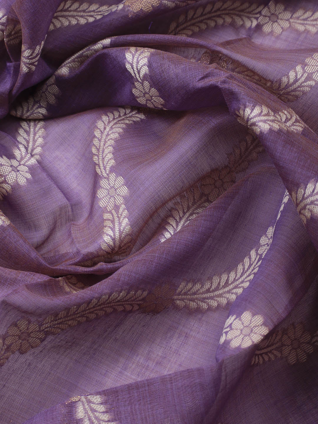 Neck Embroidered Chanderi Unstitched Suit With Dupatta