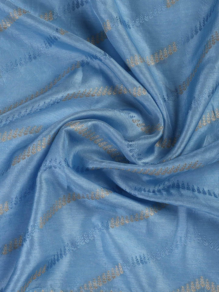 Embroidery Chanderi Unstitched Suit With Dupatta