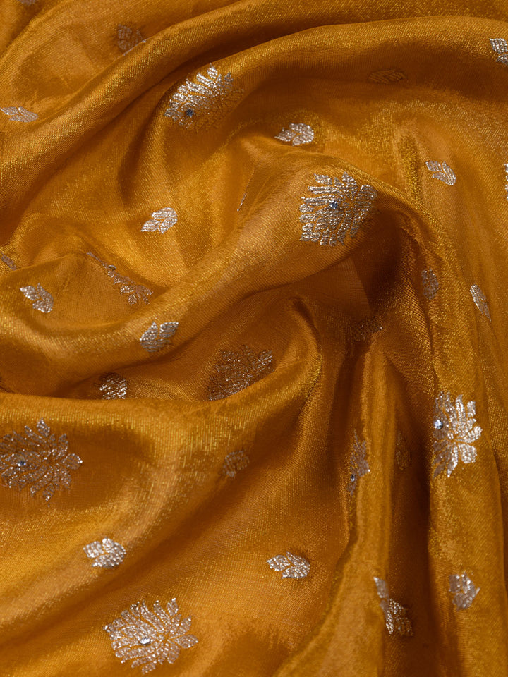 Embroidered Tissue Unstitched Suit With Dupatta
