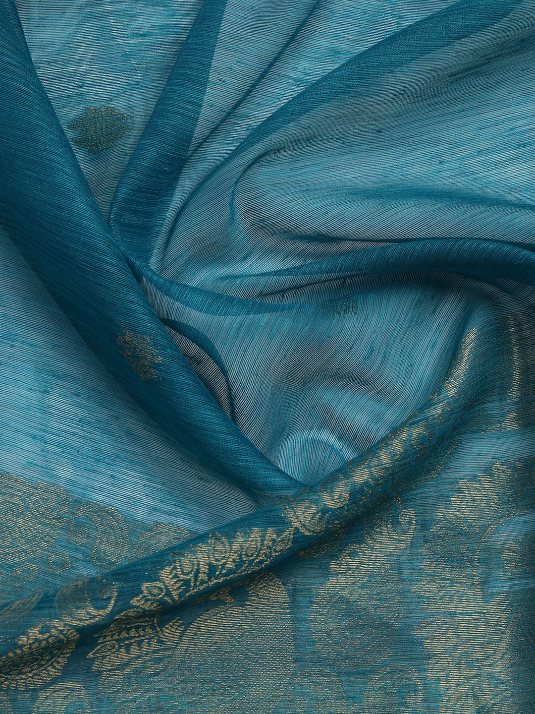 Woven Chanderi Unstitched Suit Piece With Dupatta