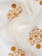 Printed Cotton Blend Unstitched Suit With Dupatta