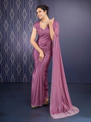 Stone Work Art Crepe Saree